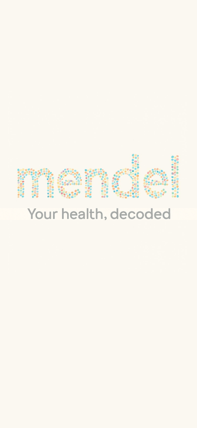 Mendel splash screen — Your health, decoded