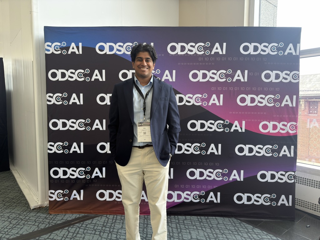 Jay Nagabhairu at the ODSC AI conference