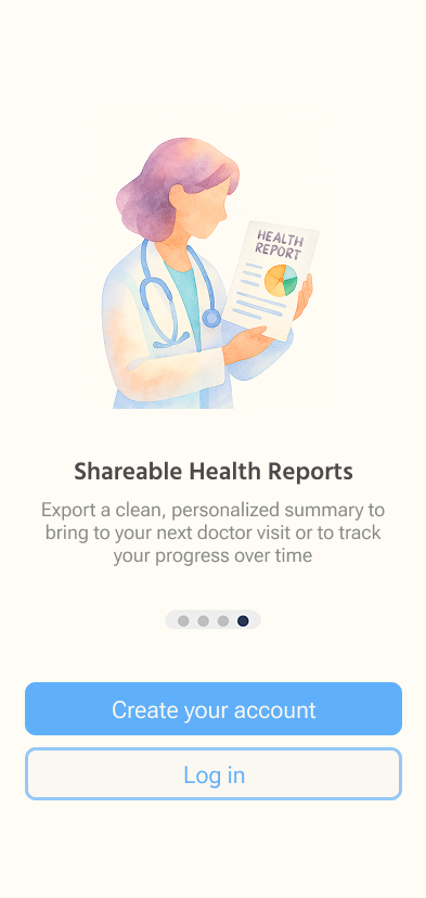 Onboarding — Shareable health reports